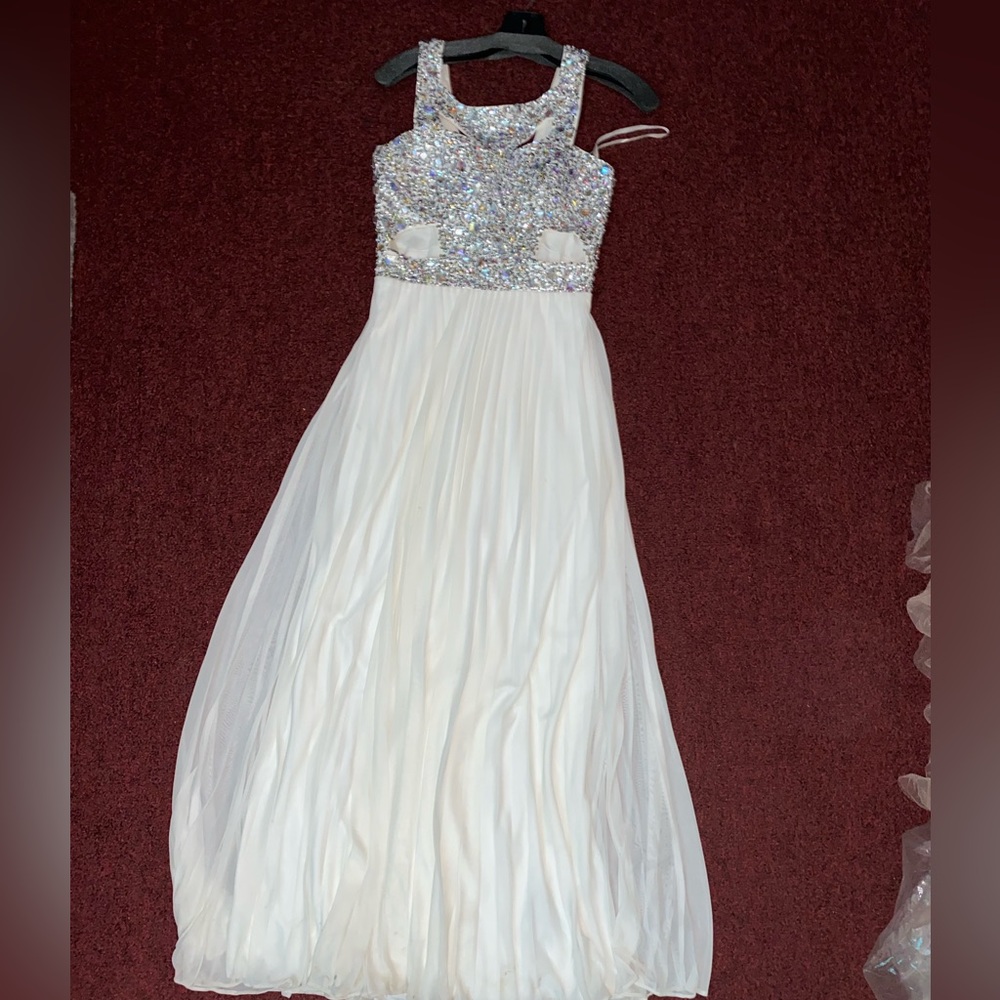 White Dress with Gems - Betsy & Adam